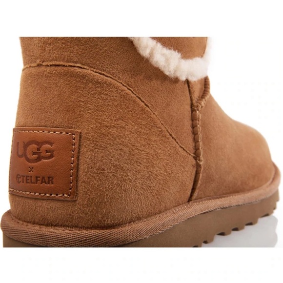 🆕UGG X TELFAR LIMITED EDITION CHESTNUT BROWN MINI TELFAR LOGO CLASSIC SHORT - Picture 11 of 14